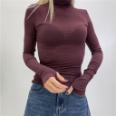 maglia in cashmere collo alto stretch